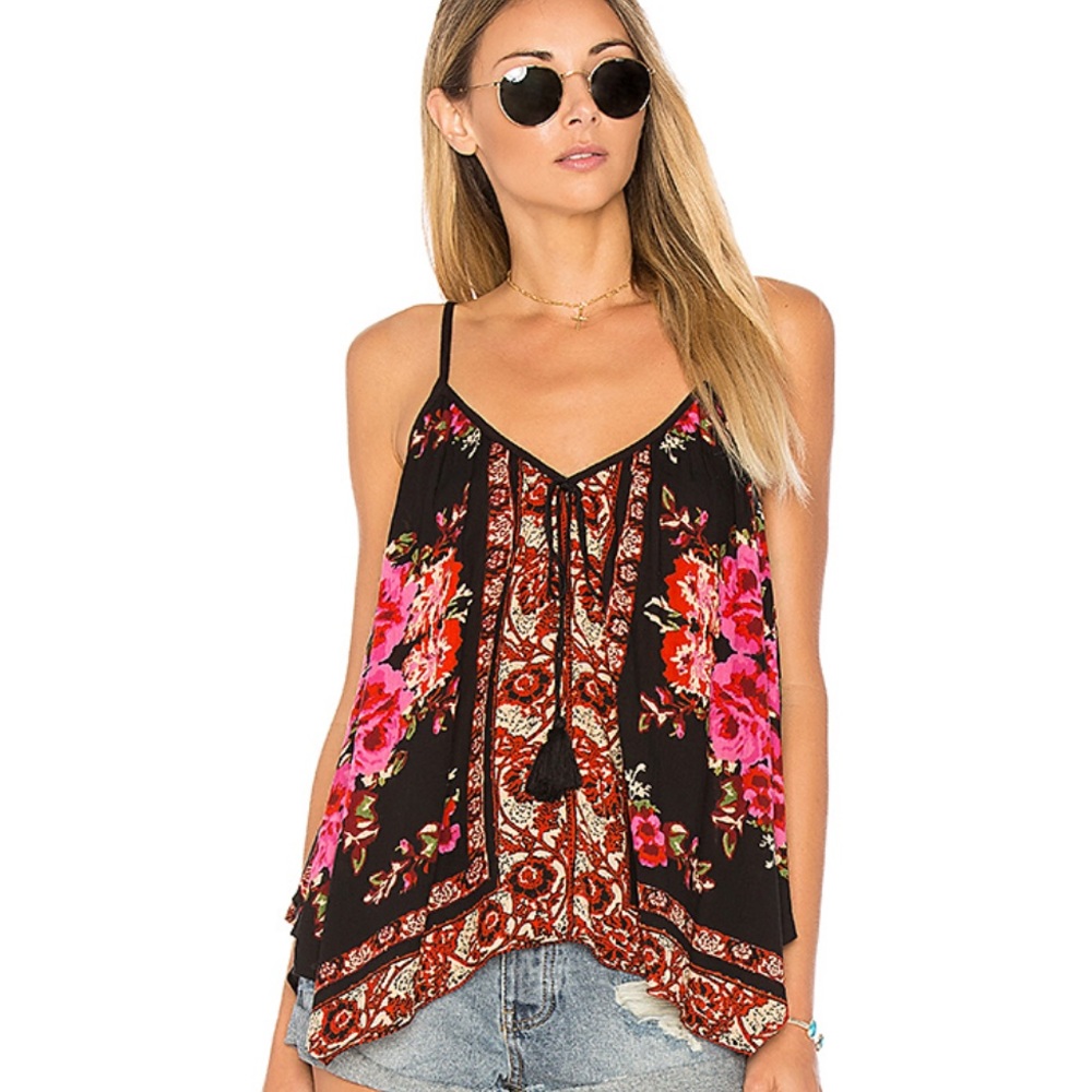 Band of Gypsies Scarf Print Swing Cami